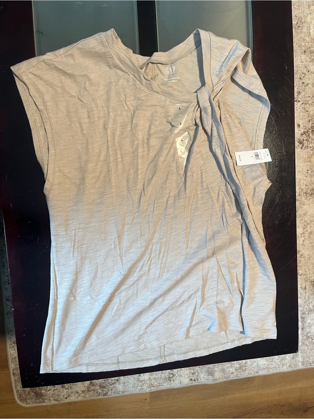 GAP Women's Sleeveless Crewneck Tank — Light Beige